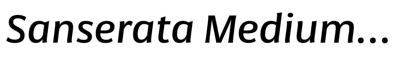 Sanserata Medium Italic